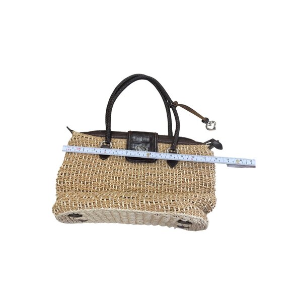 Brighton womans beige Straw charmed satchel handbag Medium size SKU 8529 - Picture 6 of 16